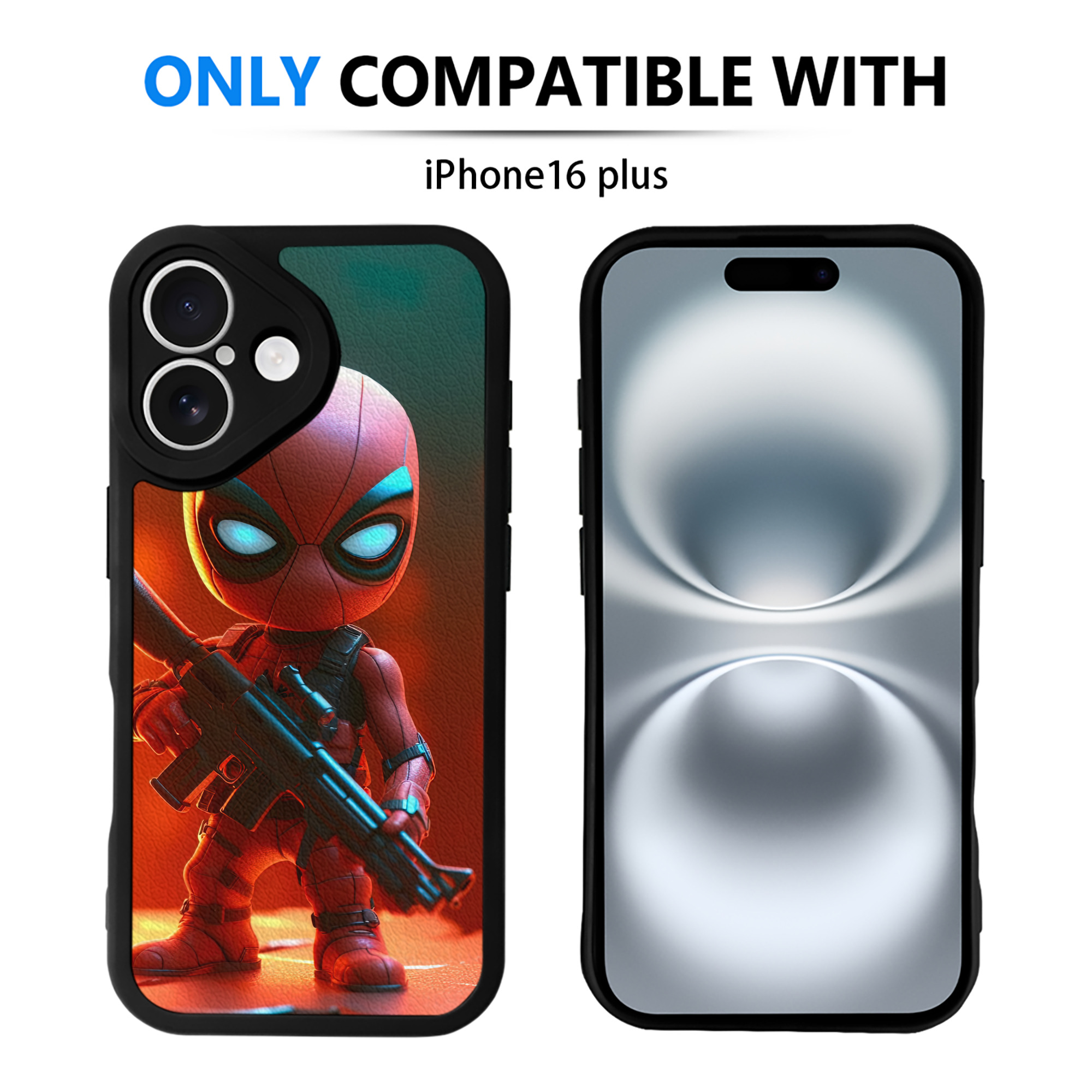 （画像用） Spider Man スパイダーマン 【iPhone 16シリーズ対応】シリコンスマホケース（レザー調） 材質：シリコン